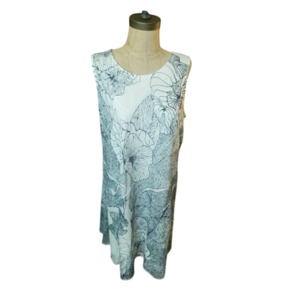 Chico's Size M Medium (1) Floral Print Lacey Sleeveless Dress
